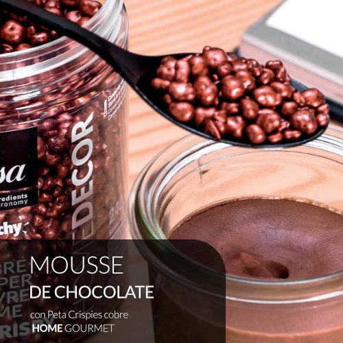 Receta Mousse de chocolate con peta crispy cobre Home Gourmet