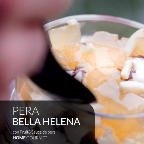 Receta Pera Bella Helena con fruit&sauce de pera Home Gourmet